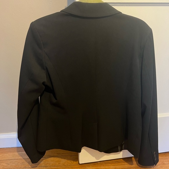 Merona black blazer with gray/white silk lining - Picture 3 of 4